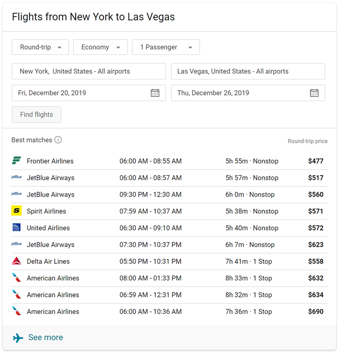 Bing flights roundup december 2019